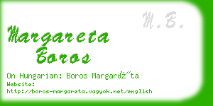 margareta boros business card